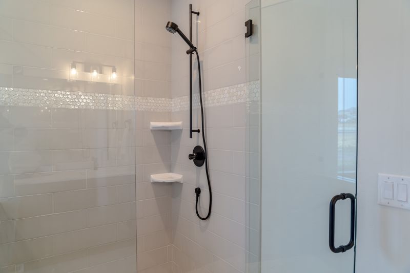 Modern Shower with Matte Black Accents